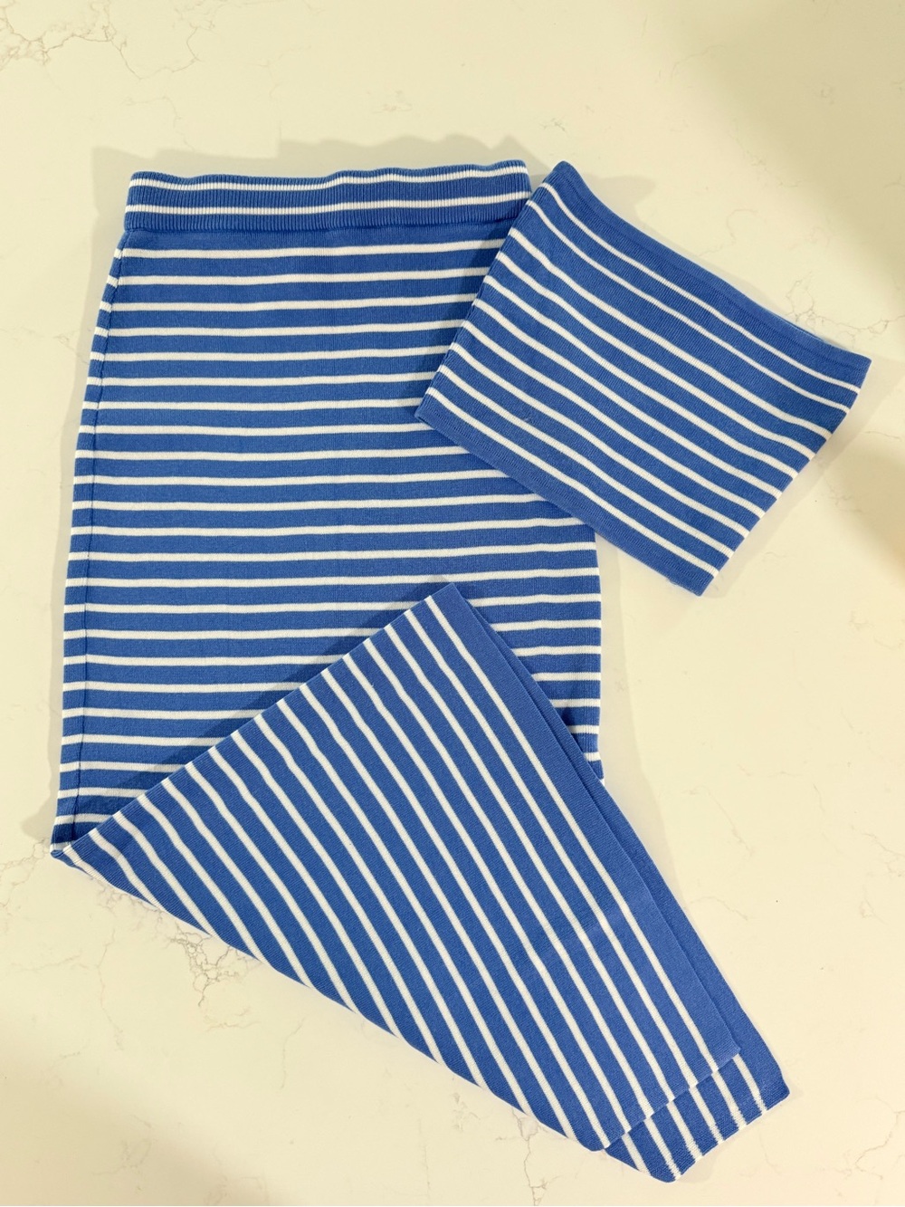 Freshman 1996 Blue and White Striped Tube Top and Maxi Matching Set